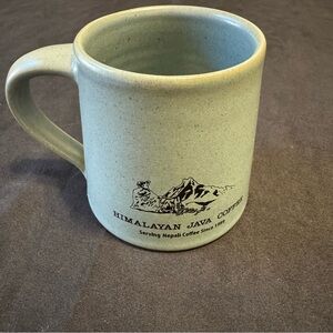 Handmade Nepal Himalayan Java Coffee Light Blue Turquoise Mug